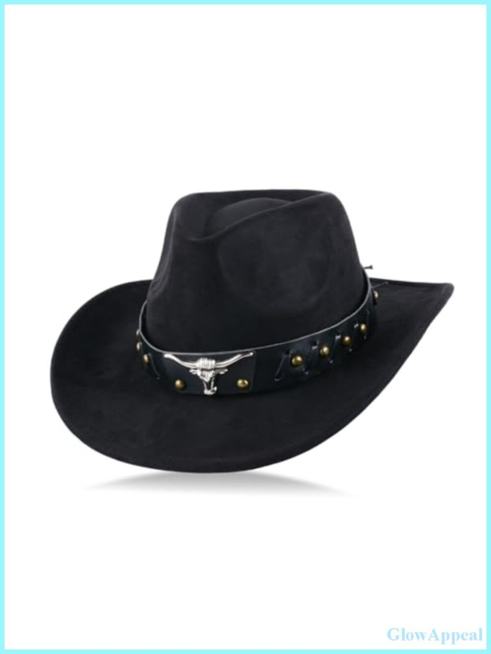 Unisex Suede Cowboy Hat Wide Brim Adjustable Western